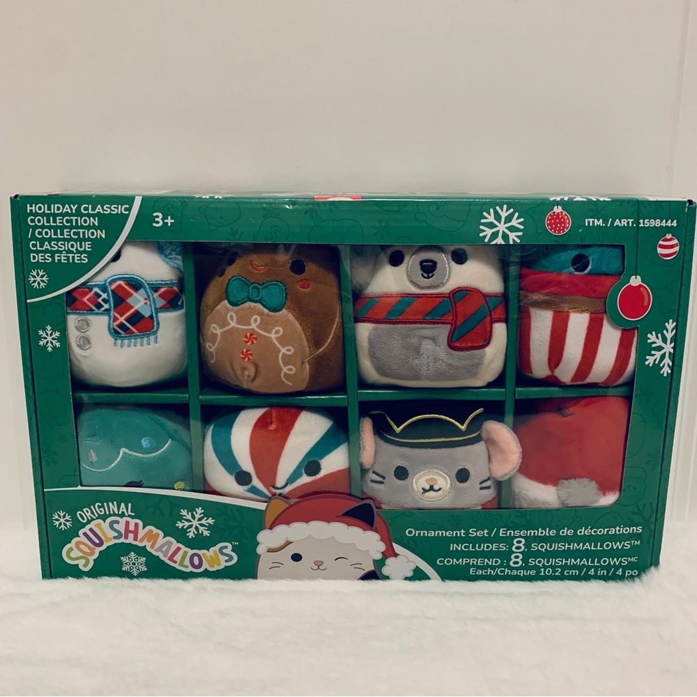 Squishmallow Ornaments 🎄, Christmas 2022 ☃️❄️, Classic Collection Box of 8, New